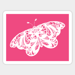 Flutterby white Magnet